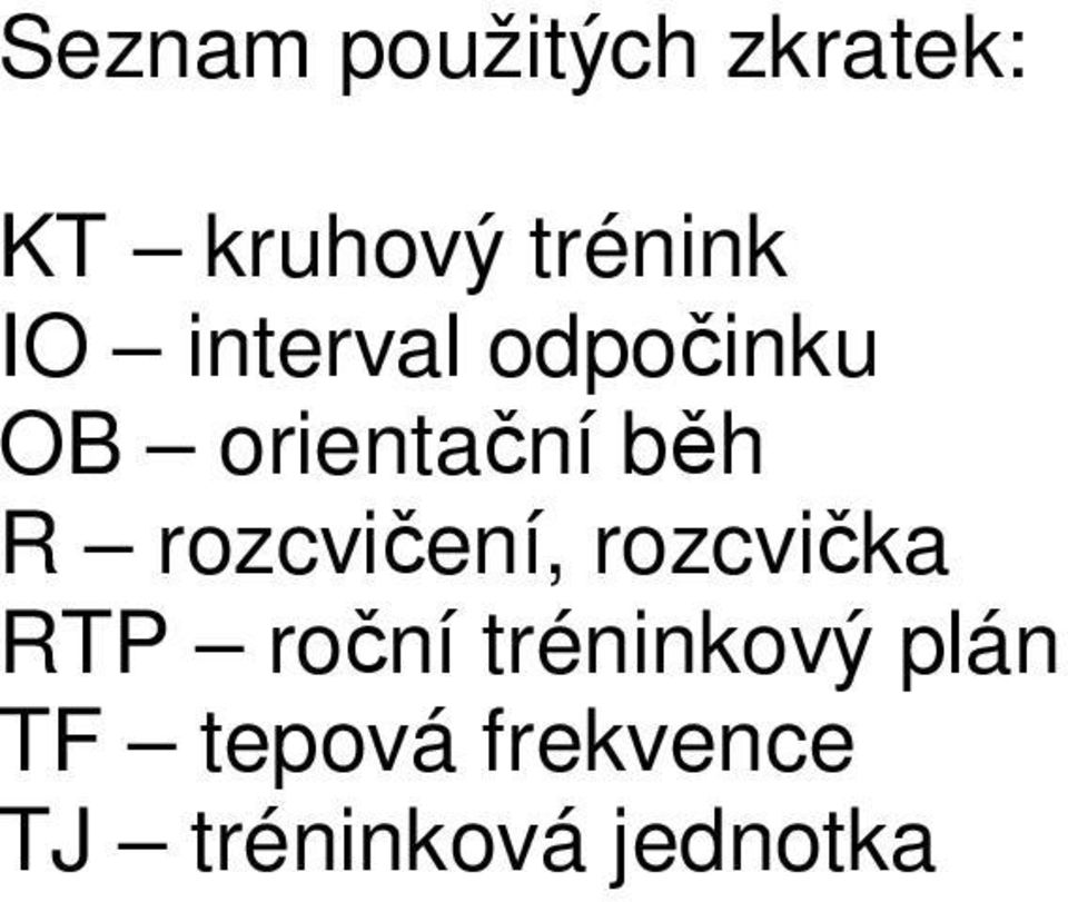 rozcvičení, rozcvička RTP roční tréninkový