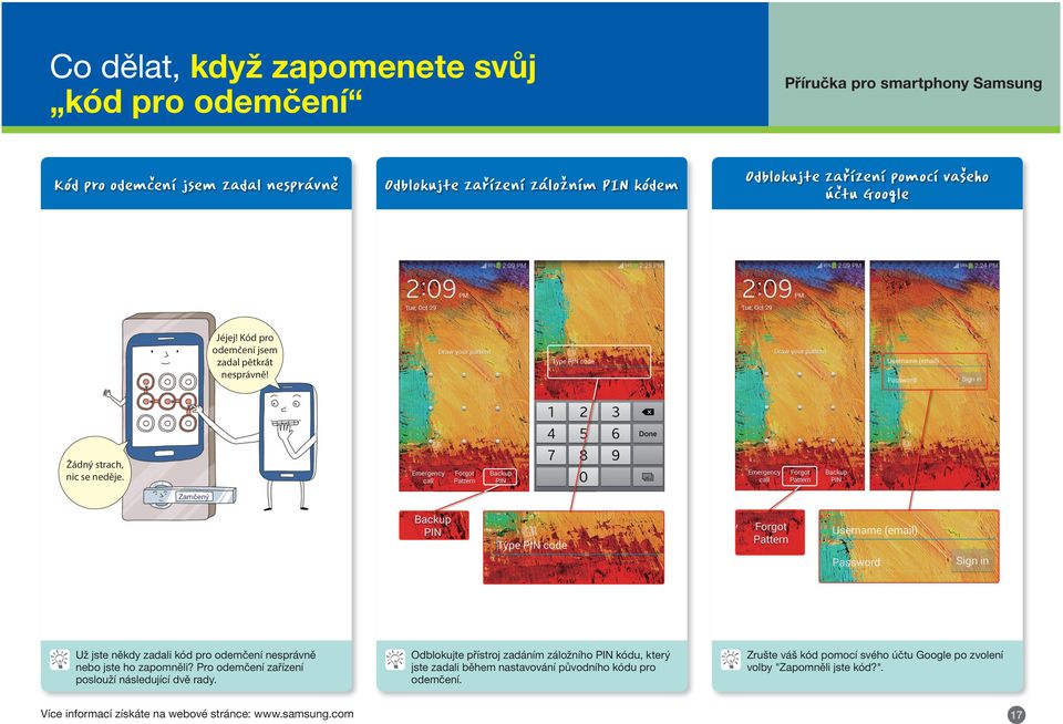 Zamčený Už jste někdy zadali kód pro odemčení nesprávně nebo jste ho zapomněli? Pro odemčení zařízení poslouží následující dvě rady.