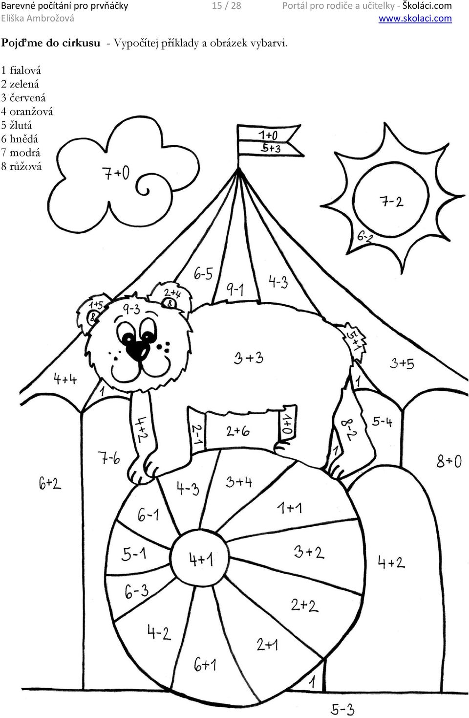 com Pojďme do cirkusu - Vypočítej příklady a