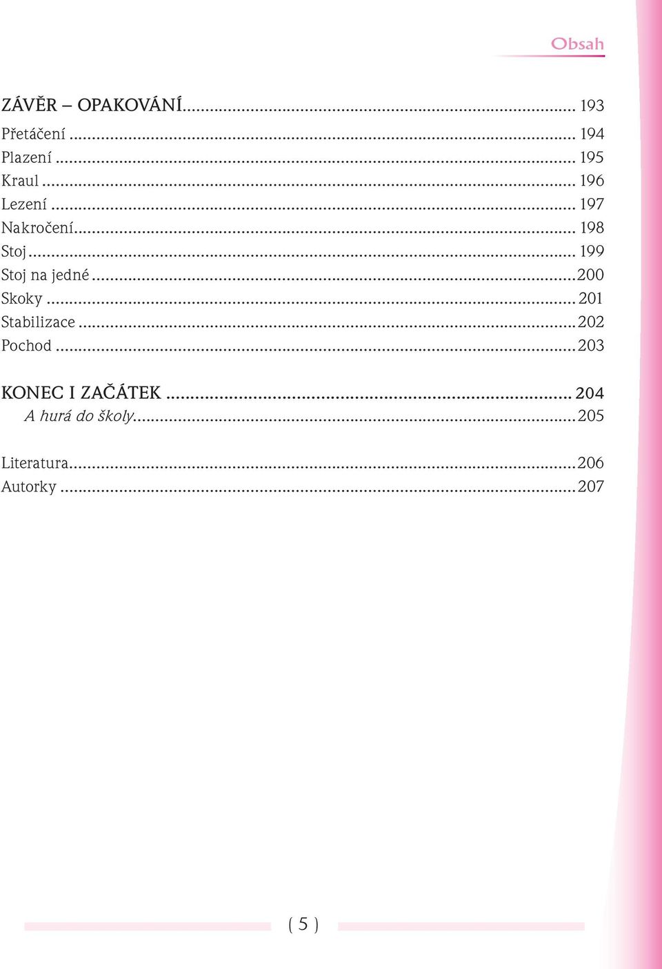 ..200 Skoky... 201 Stabilizace...202 Pochod...203 KONEC I ZAČÁTEK.