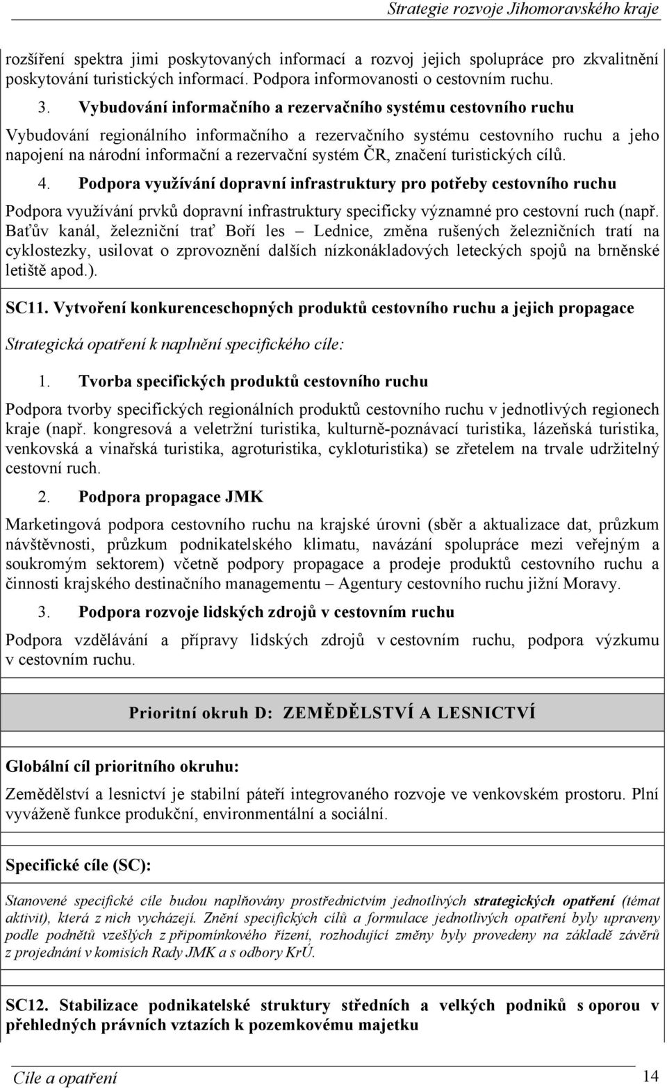 ČR, značení turistických cílů. 4. Podpora využívání dopravní infrastruktury pro potřeby cestovního ruchu Podpora využívání prvků dopravní infrastruktury specificky významné pro cestovní ruch (např.