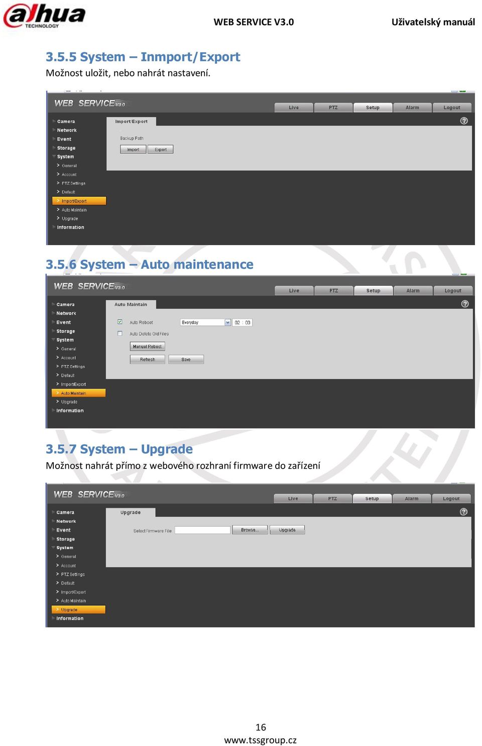 6 System Auto maintenance 3.5.