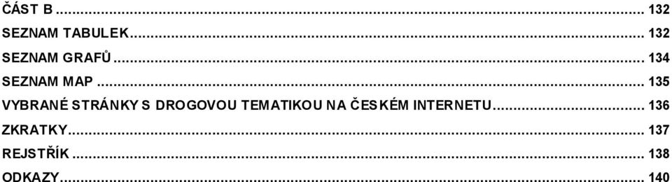 .. 135 VYBRANÉ STRÁNKY S DROGOVOU TEMATIKOU