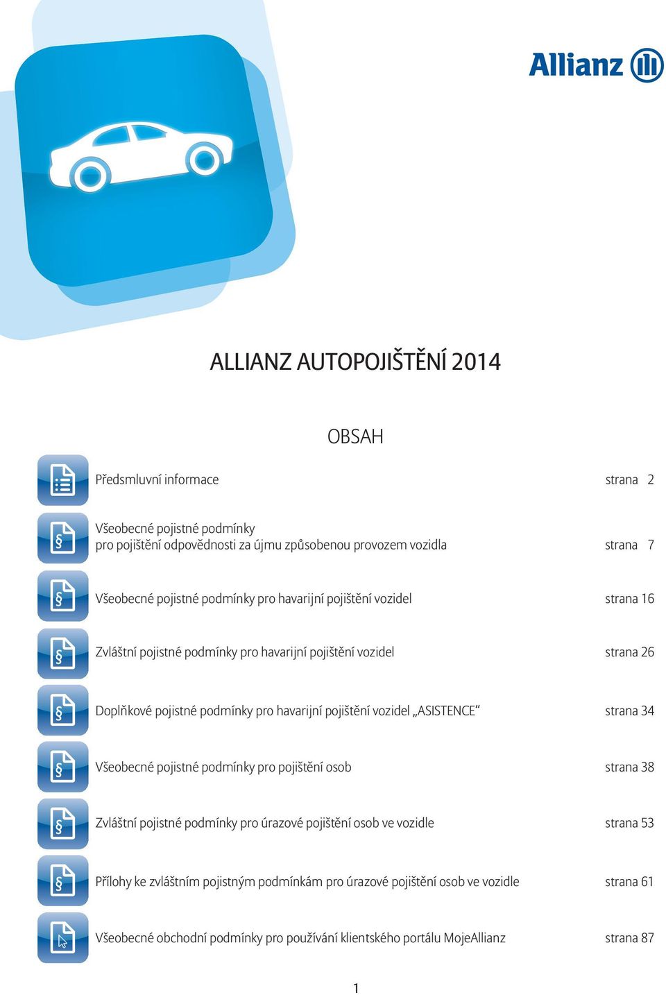 ALLIANZ AUTOPOJIŠTĚNÍ PDF Stažení zdarma