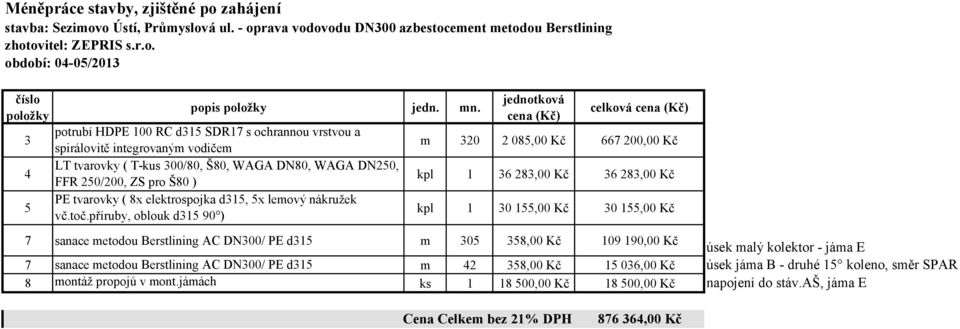 elektrospojka d315, 5x lemový nákružek vč.toč.