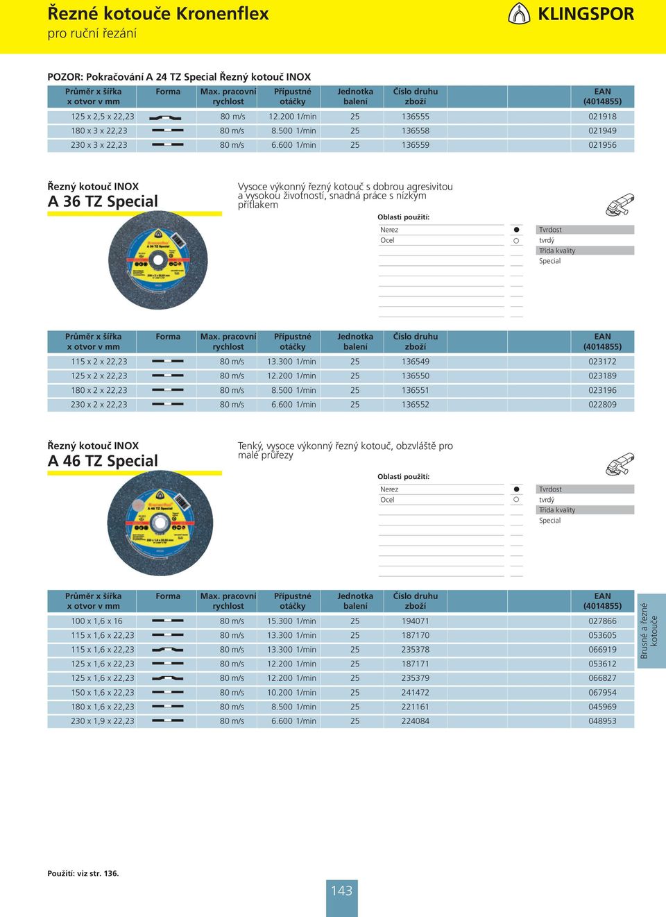 300 1/min 25 136549 023172 125 x 2 x 22,23 80 m/s 12.200 1/min 25 136550 023189 180 x 2 x 22,23 80 m/s 8.500 1/min 25 136551 023196 230 x 2 x 22,23 80 m/s 6.