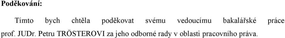 práce prof. JUDr.
