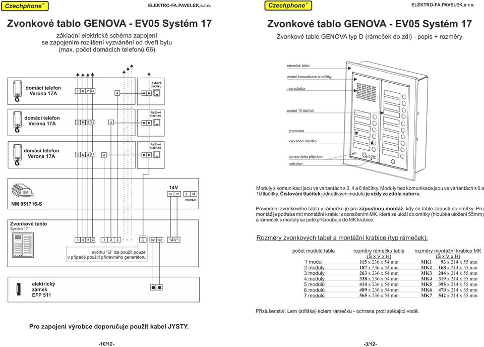 jmenovka,z bytové tlačítko vyzváněcí tlačítko senzor čidla přiblížení mikrofon 9M NM 05-S Zvonkové tablo Systém - + Z +V G +V Ez.