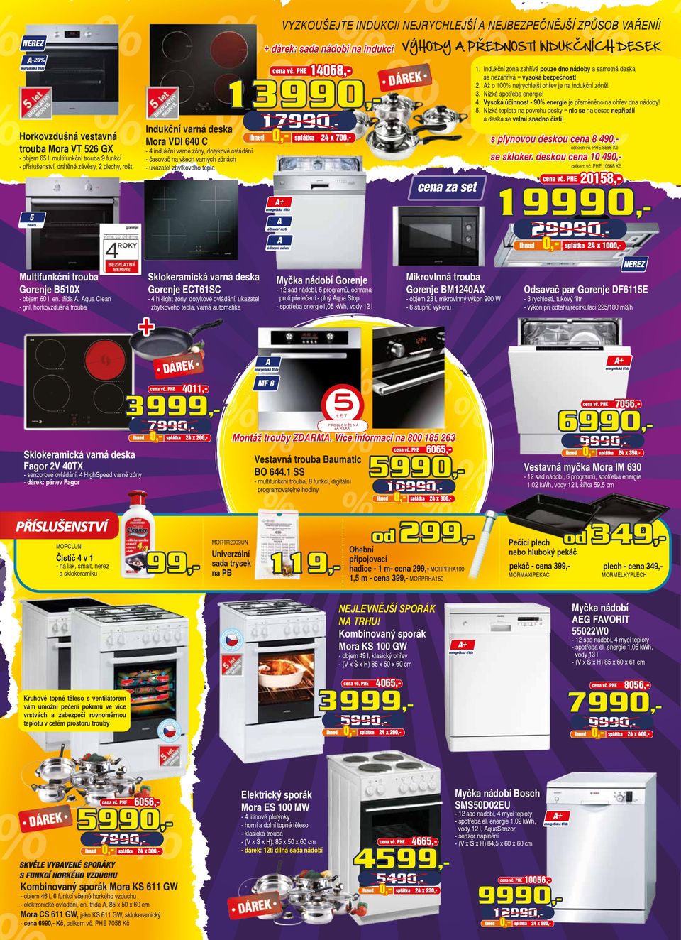 + dárek: sada nádobí na indukci A účinnost mytí A účinnost sušení 24 x 300,- 14068,- 24 x 700,- VÝHODY A PŘEDNOSTI INDUKČNÍCH DESEK cena za set 1.
