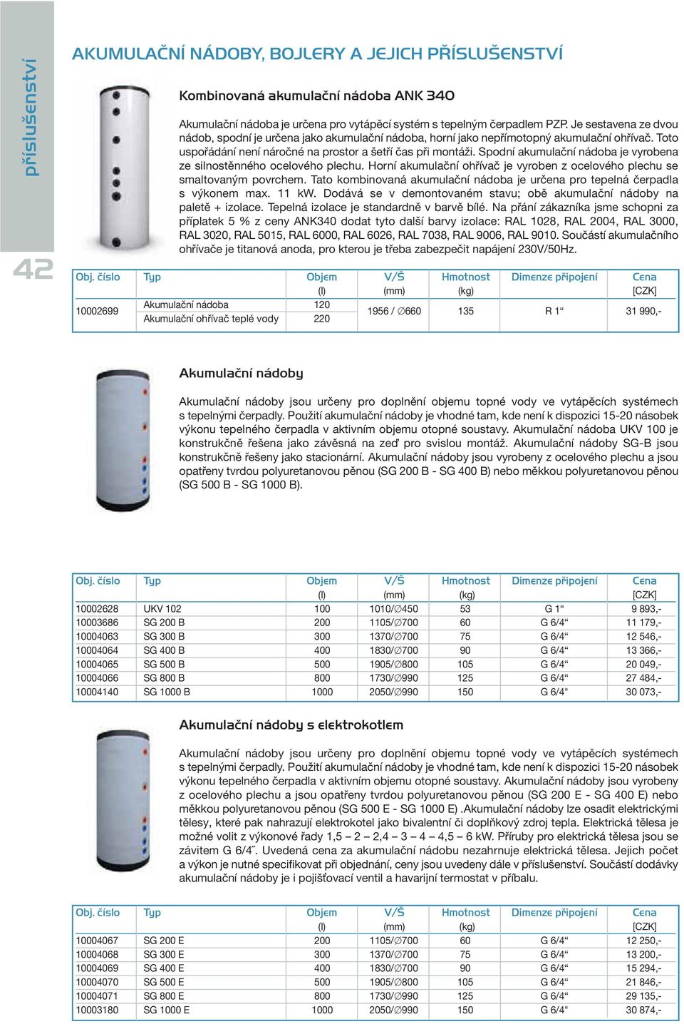 příslušenství AKUMULAČNÍ NÁDOBY, BOJLERY A JEJICH PŘÍSLUŠENSTVÍ Kombinovaná akumulační  nádoba ANK 340 Akumulační nádoby - PDF Free Download