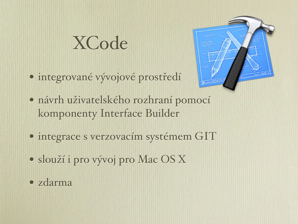 Interface Builder integrace s verzovacím