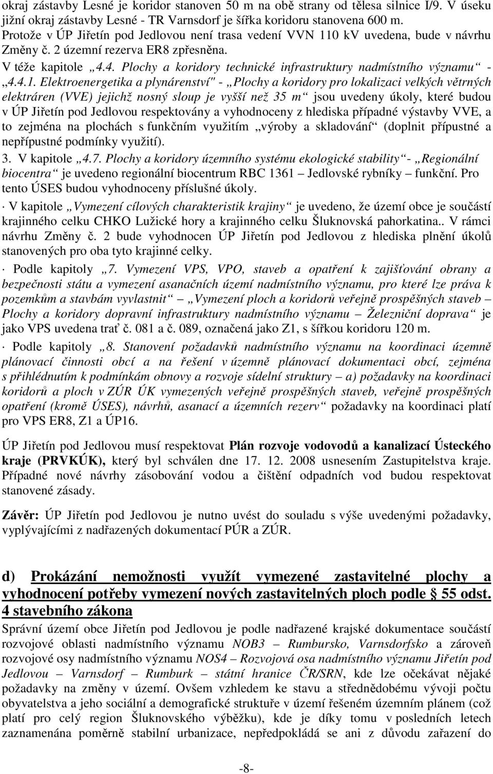 4. Plochy a koridory technické infrastruktury nadmístního významu - 4.4.1.