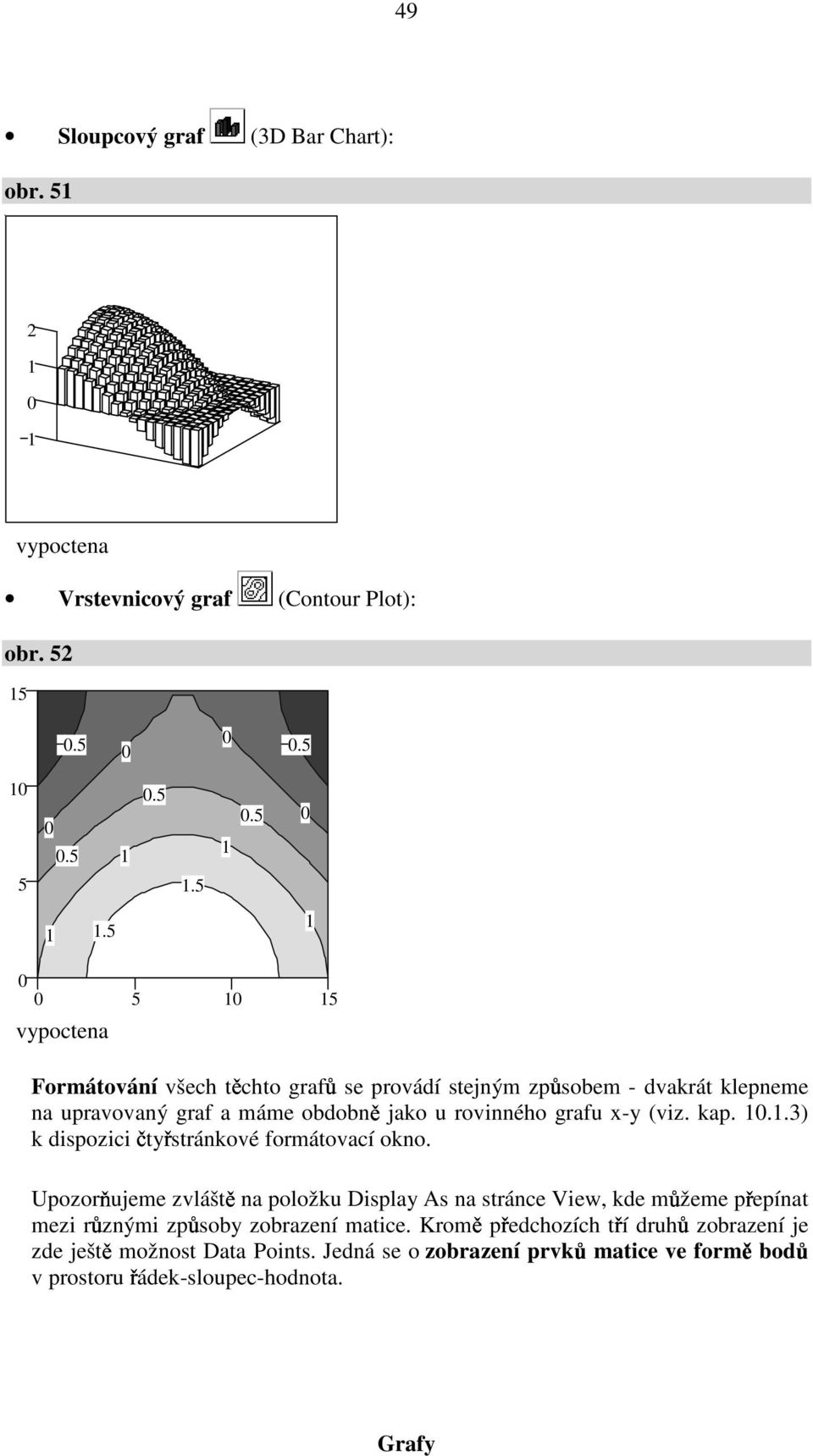 rovinného grafu x-y (viz. kap...) k dispozici čtyřstránkové formátovací okno.