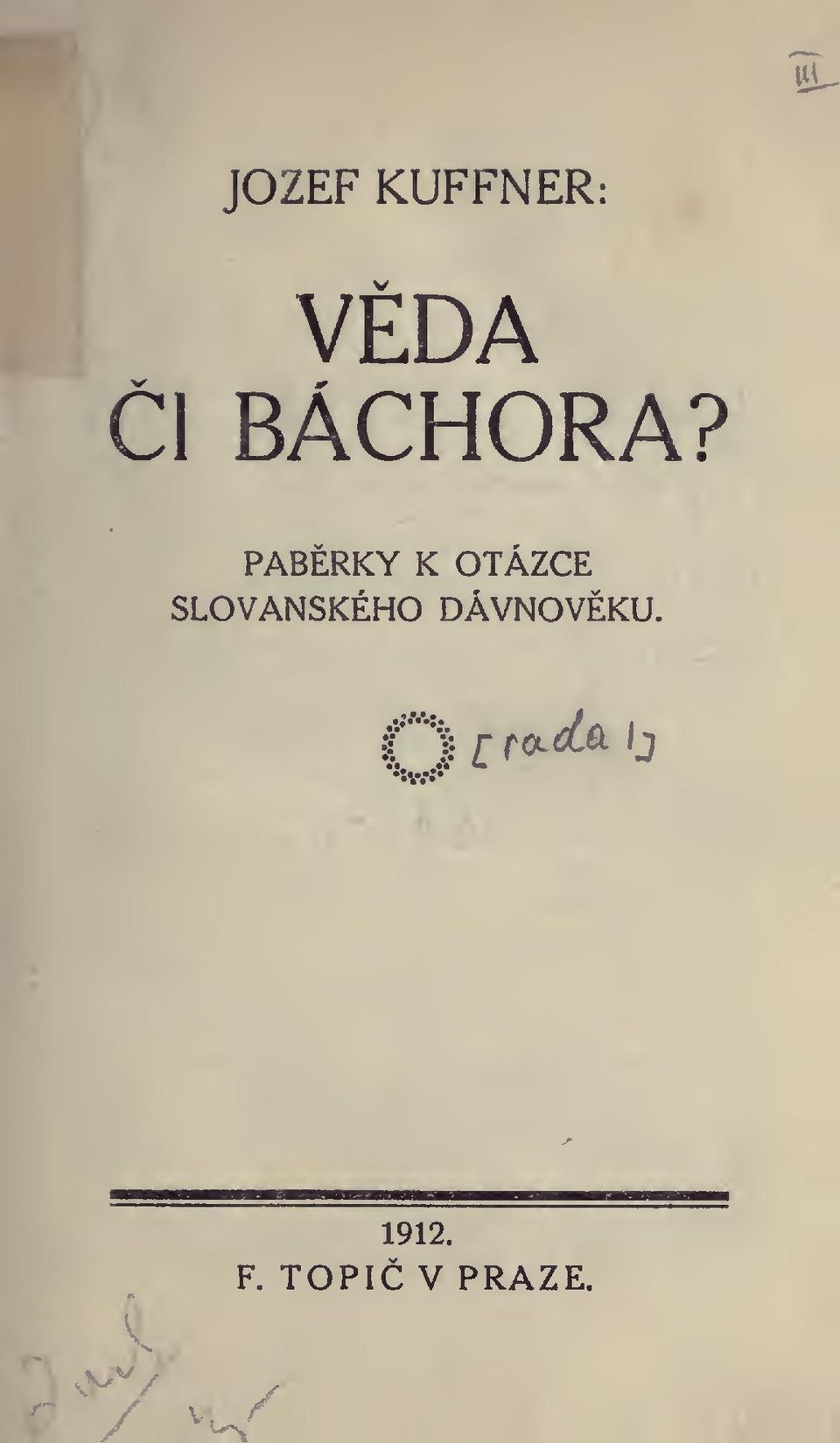 PABERKY K OTÁZCE