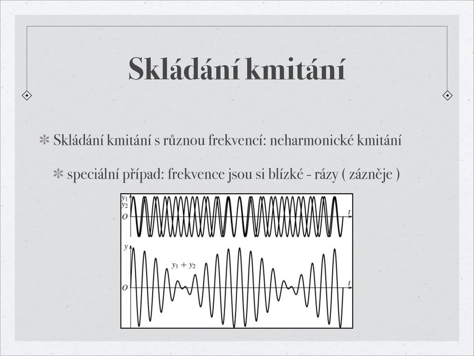 kmitání speciální případ: