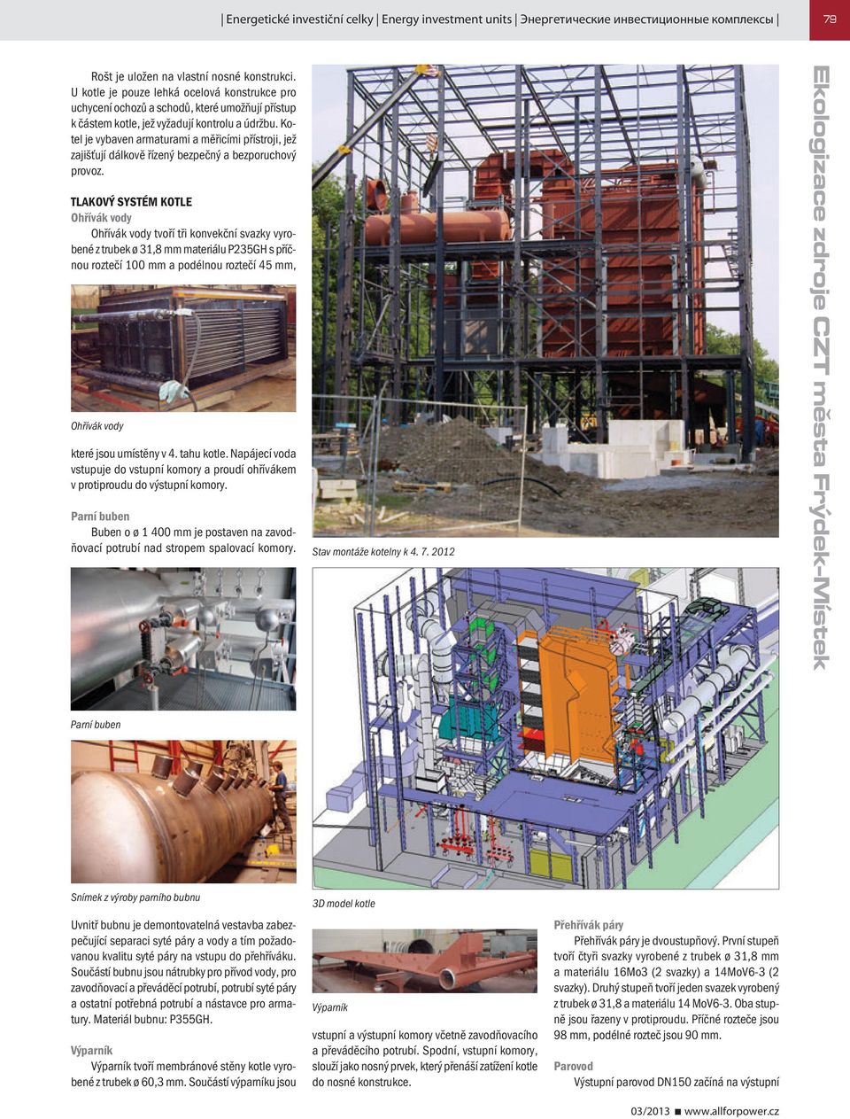 Biomasový kotel RKF26 v Teplárně Frýdek-Místek ve Sviadnově - PDF Stažení  zdarma