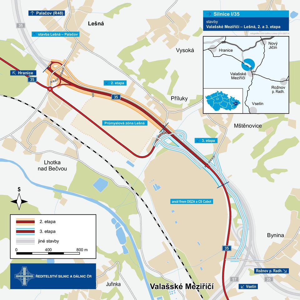 etapa Pøíluky Valašské Meziøíèí Vsetín Rožnov p. Radh. Prùmyslová zóna Lešná Mštìnovice 3.