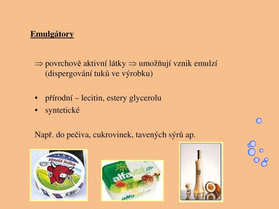 přírodní lecitin, estery glycerolu