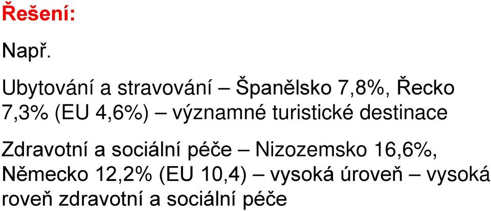 4,6%) významné turistické destinace Zdravotní a