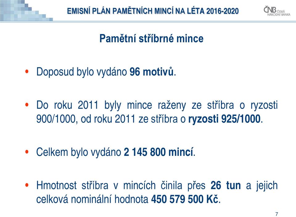 2011 ze stříbra o ryzosti 925/1000. Celkem bylo vydáno 2 145 800 mincí.