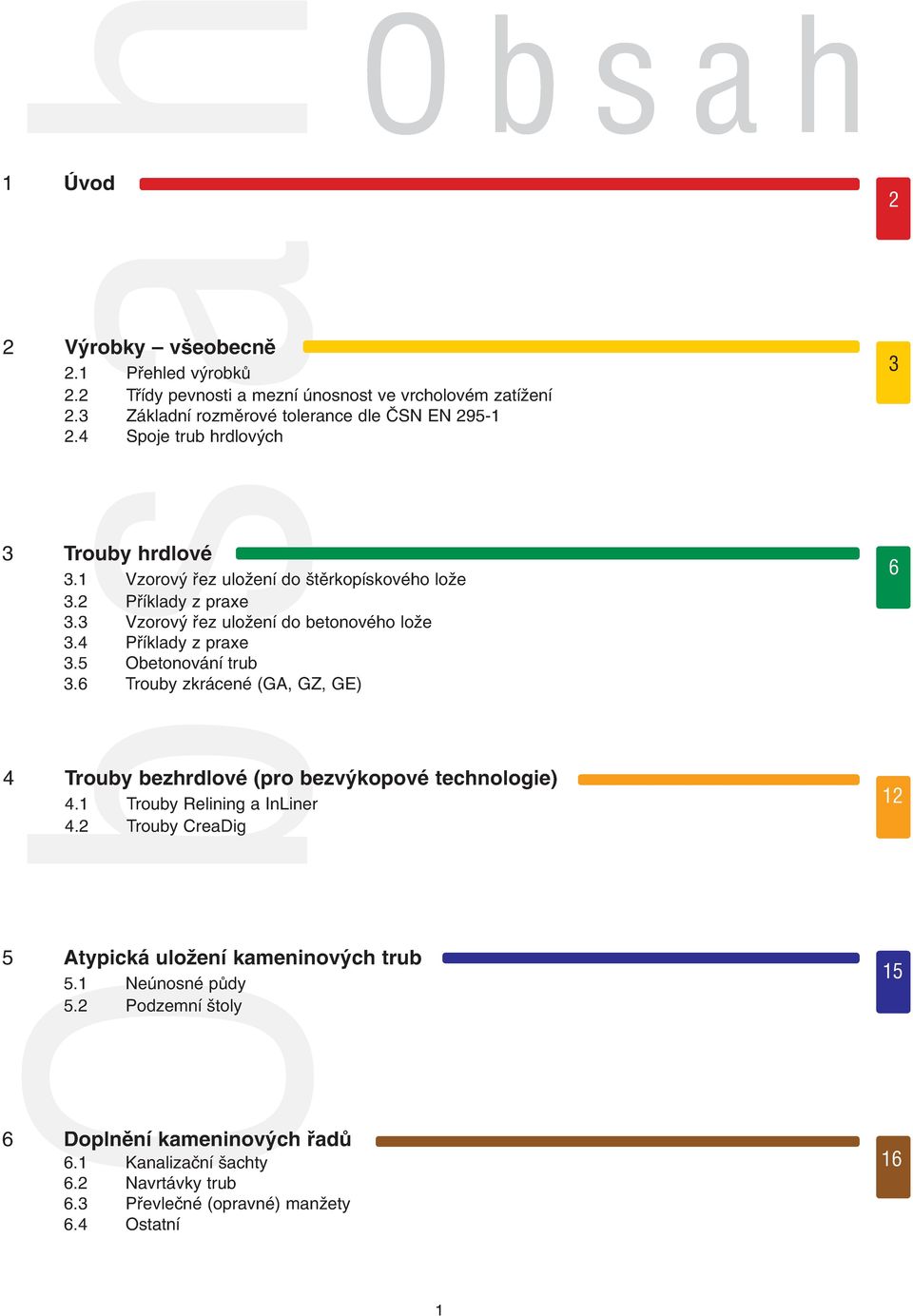 5 Obetonování trub 3.6 Trouby zkrácené (GA, GZ, GE) 4 Trouby bezhrdlové (pro bezv kopové technologie) 4.1 Trouby Relining a InLiner 4.