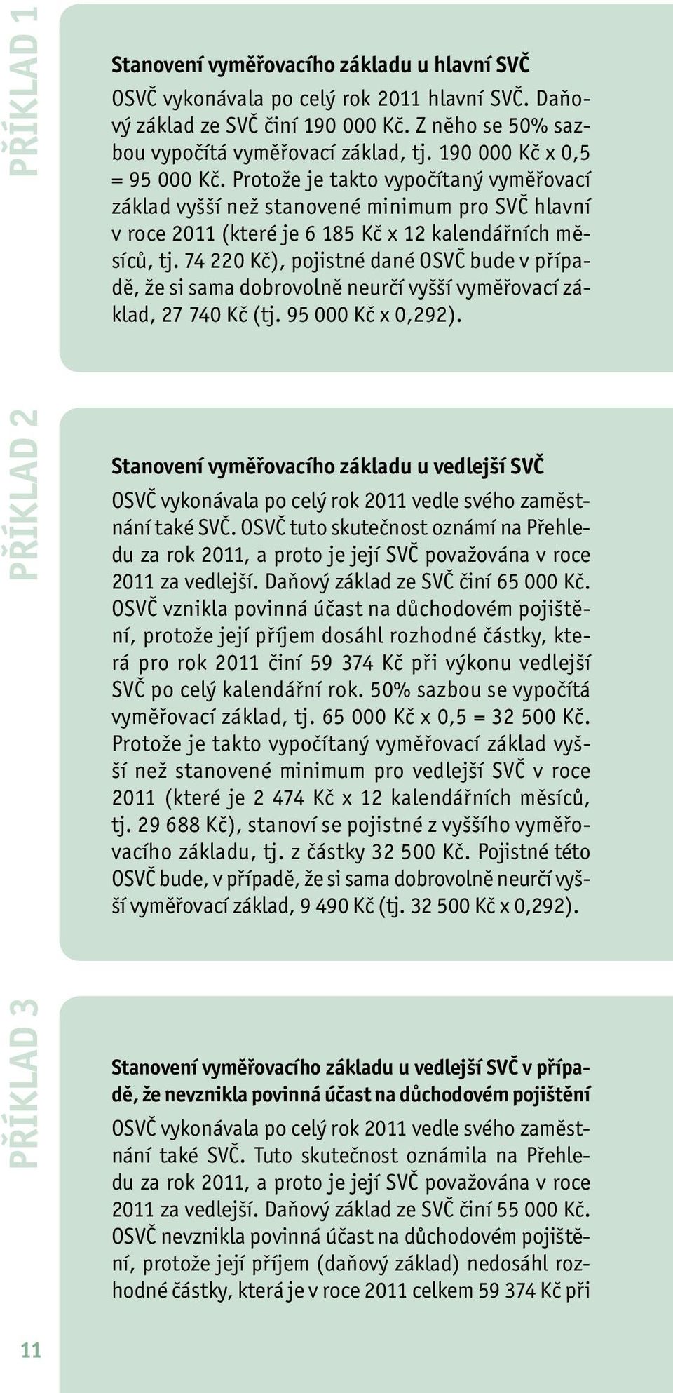 74 220 Kč), pojistné dané OSVČ bude v případě, že si sama dobrovolně neurčí vyšší vyměřovací základ, 27 740 Kč (tj. 95 000 Kč x 0,292).