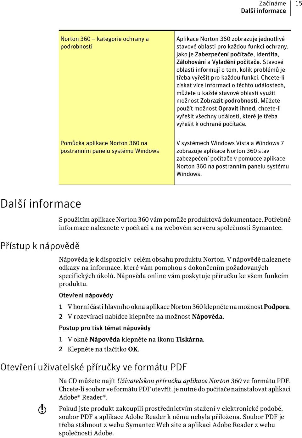 Chcete-li získat více informací o těchto událostech, můžete u každé stavové oblasti využít možnost Zobrazit podrobnosti.