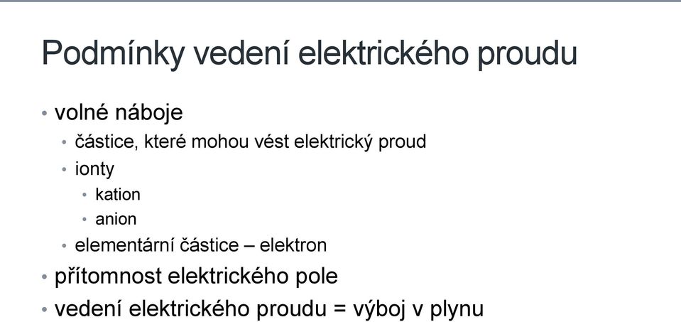 kation anion elementární částice elektron přítomnost