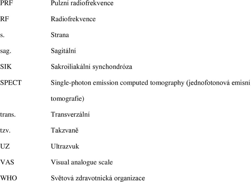 computed tomography (jednofotonová emisní tomografie) trans. tzv.