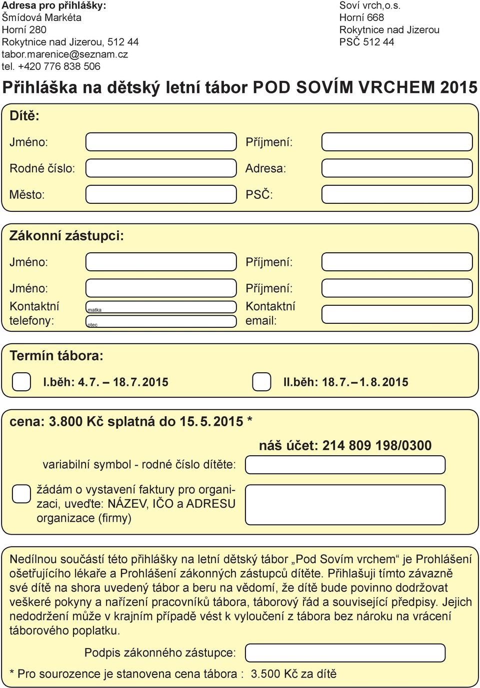 znam.cz tel. +420 776 838 506 Soví vrch,o.s.