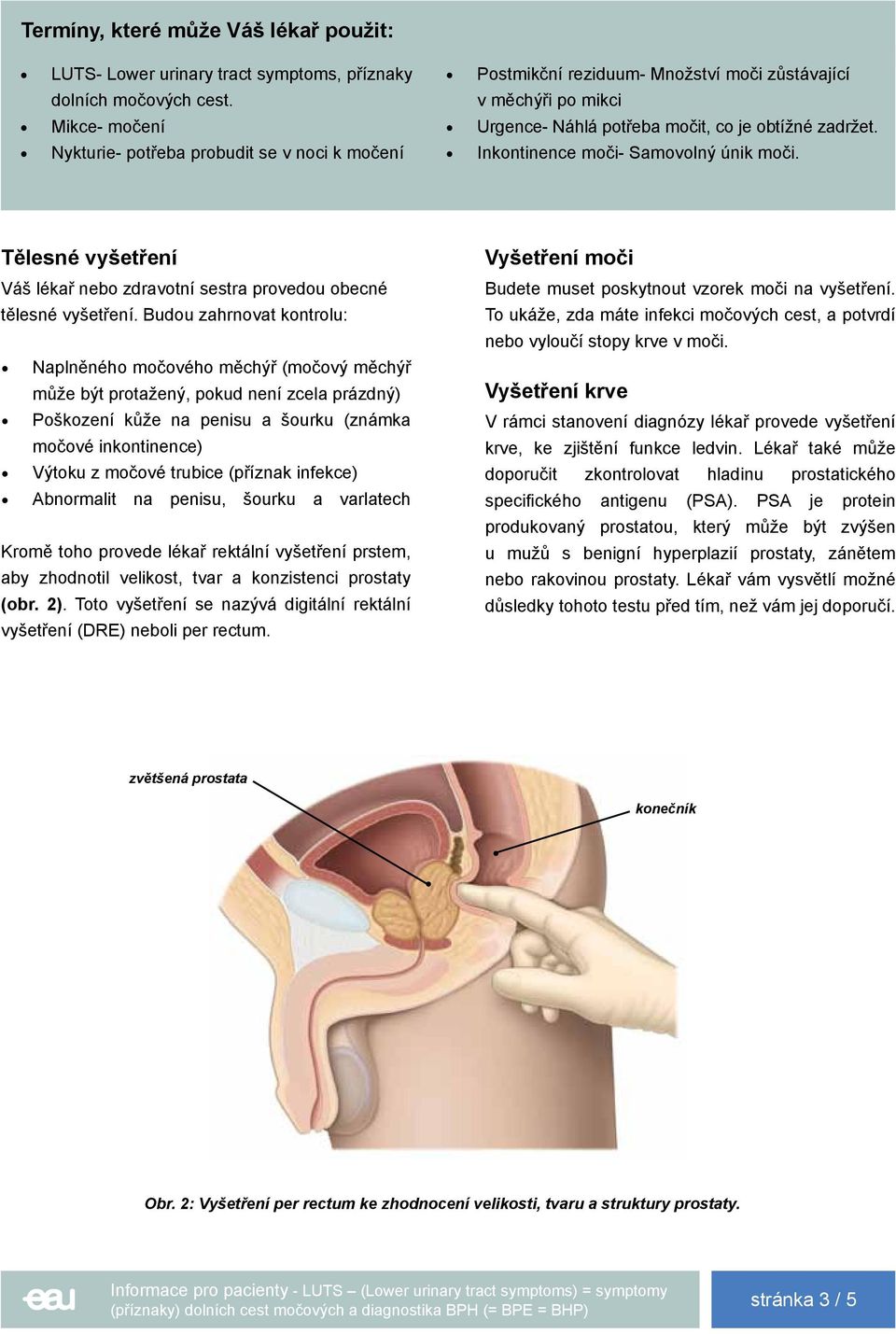 Inkontinence moči- Samovolný únik moči. Tělesné vyšetření Váš lékař nebo zdravotní sestra provedou obecné tělesné vyšetření.