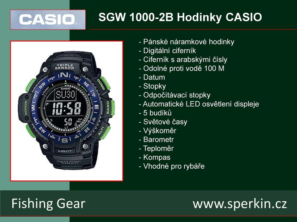 Pánské outdorové hodinky ze sportovní kolekce hodinek Casio Protrek Potěší  sportovní a rybářské nadšence - PDF Free Download