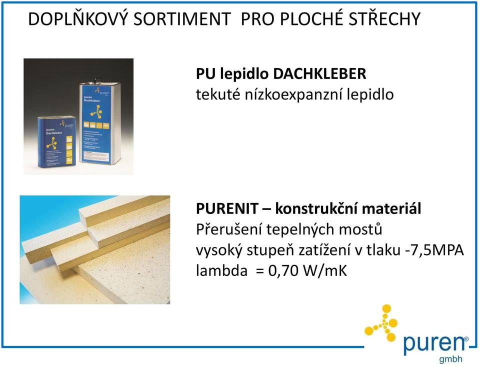 konstrukční materiál Přerušení tepelných mostů