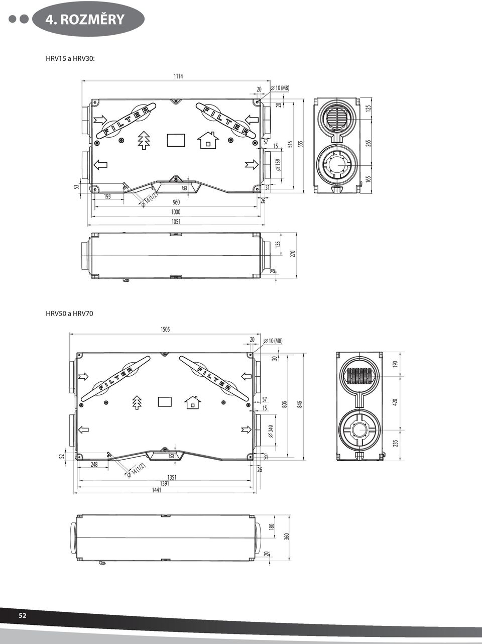 270 35 HRV50 a HRV70 505 20 0 (M8) 57 5 249 806 846