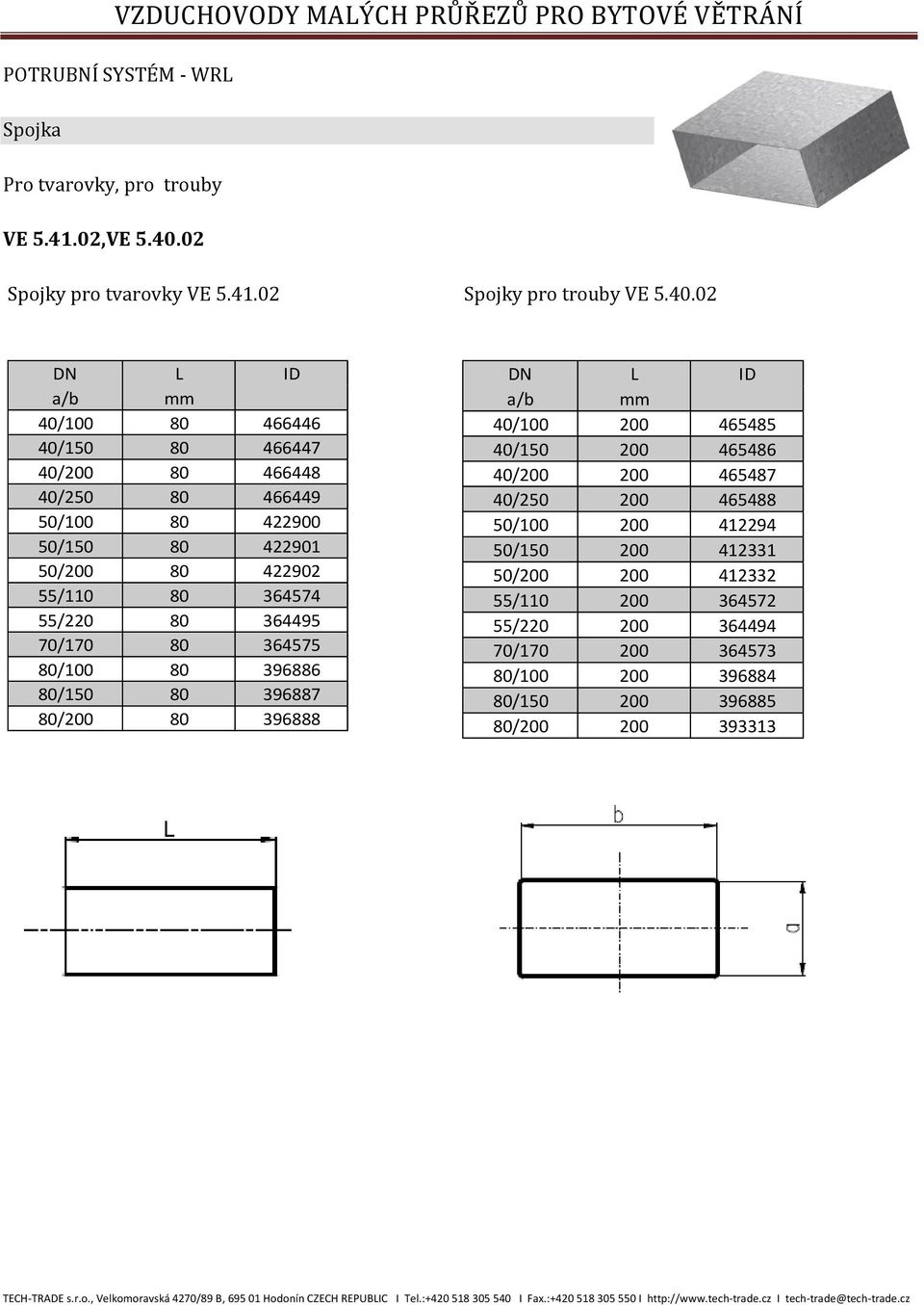 02 a/b mm 40/100 80 466446 40/150 80 466447 40/200 80 466448 40/250 80 466449 50/100 80 422900 50/150 80 422901 50/200 80 422902 55/110 80 364574