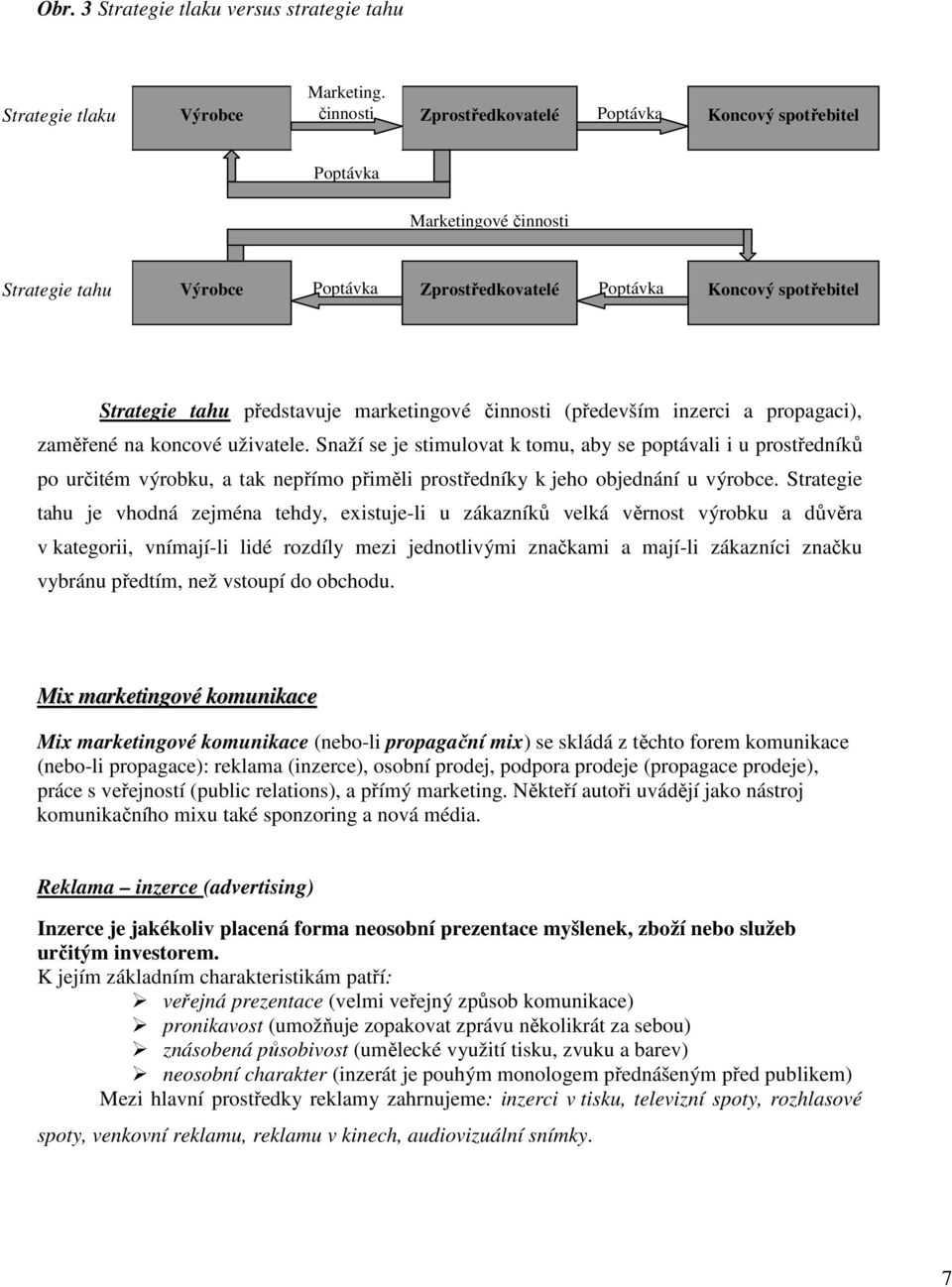 marketingové činnosti (především inzerci a propagaci), zaměřené na koncové uživatele.