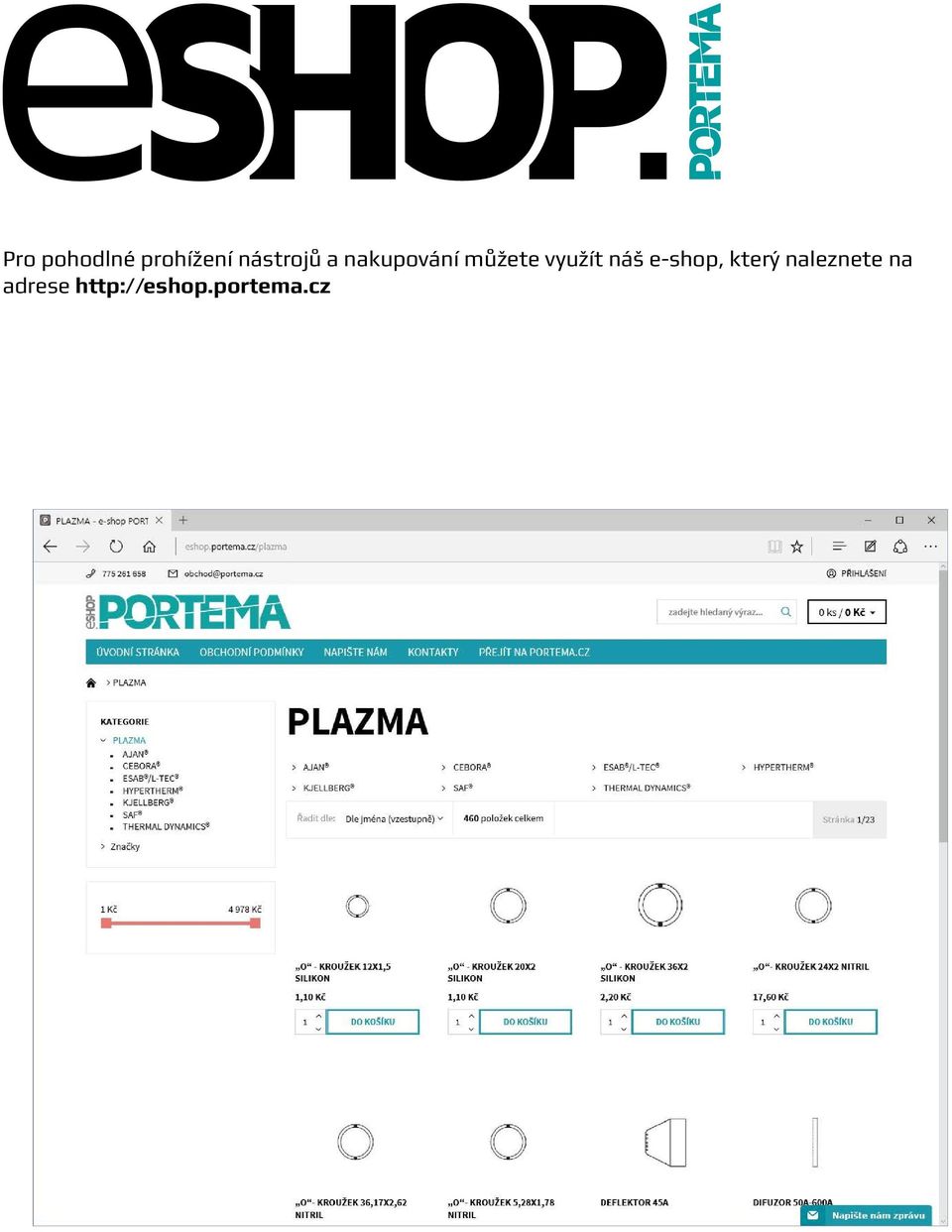 můžete využít náš e-shop,