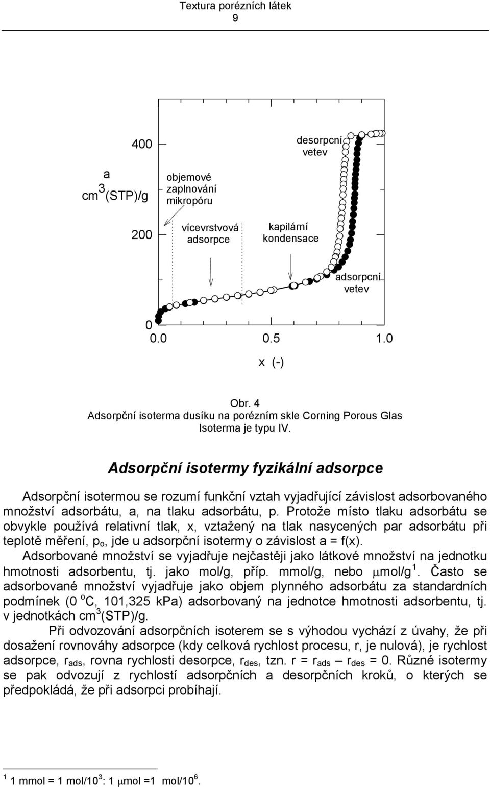 Adsorpční sotermy fyzkální adsorpce Adsorpční sotermou se rozumí funkční vztah vyjadřující závslost adsorbovaného množství adsorbátu, a, na tlaku adsorbátu, p.