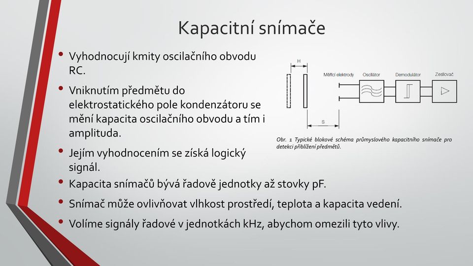 Jejím vyhodnocením se získá logický signál. Obr.