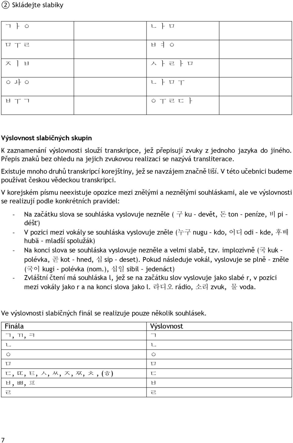 V této učebnici budeme používat českou vědeckou transkripci.