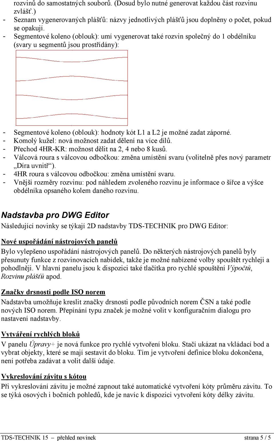 - Komolý kužel: nová možnost zadat dělení na více dílů. - Přechod 4HR-KR: možnost dělit na 2, 4 nebo 8 kusů.