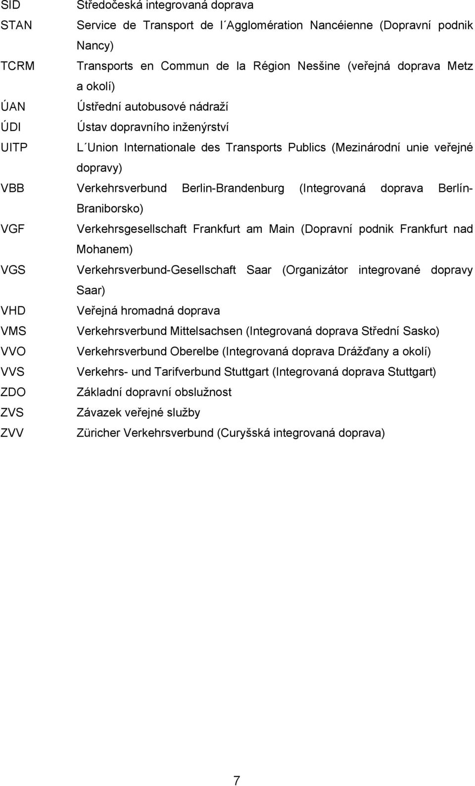 doprava Berlín- Braniborsko) VGF Verkehrsgesellschaft Frankfurt am Main (Dopravní podnik Frankfurt nad Mohanem) VGS Verkehrsverbund-Gesellschaft Saar (Organizátor integrované dopravy Saar) VHD