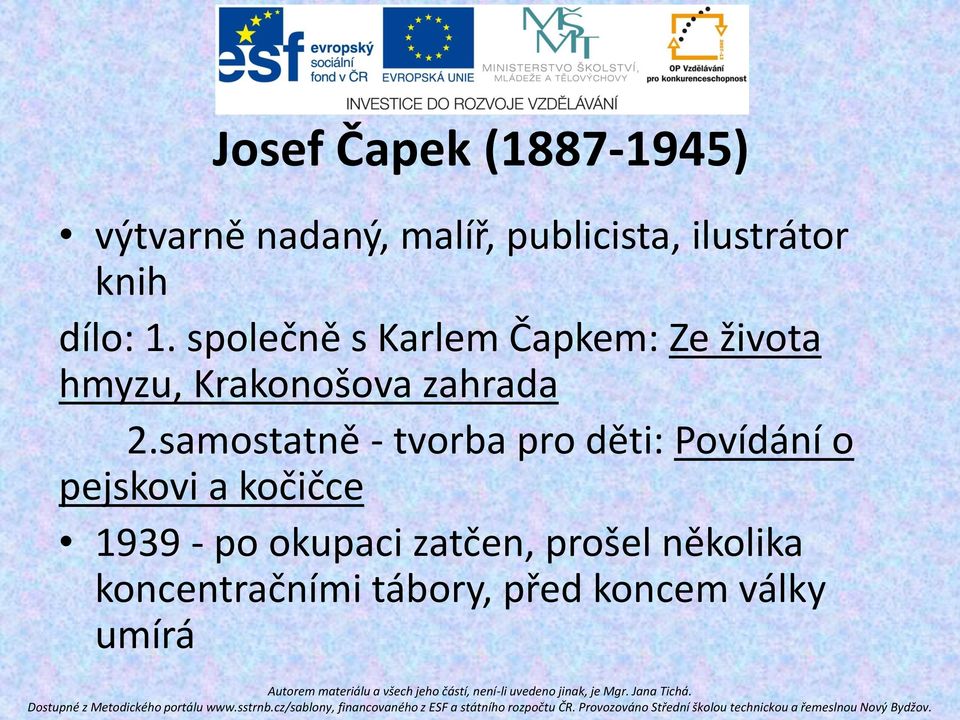 Česká próza 20. a 30. let 20. stol. KAREL ČAPEK - PDF Free Download