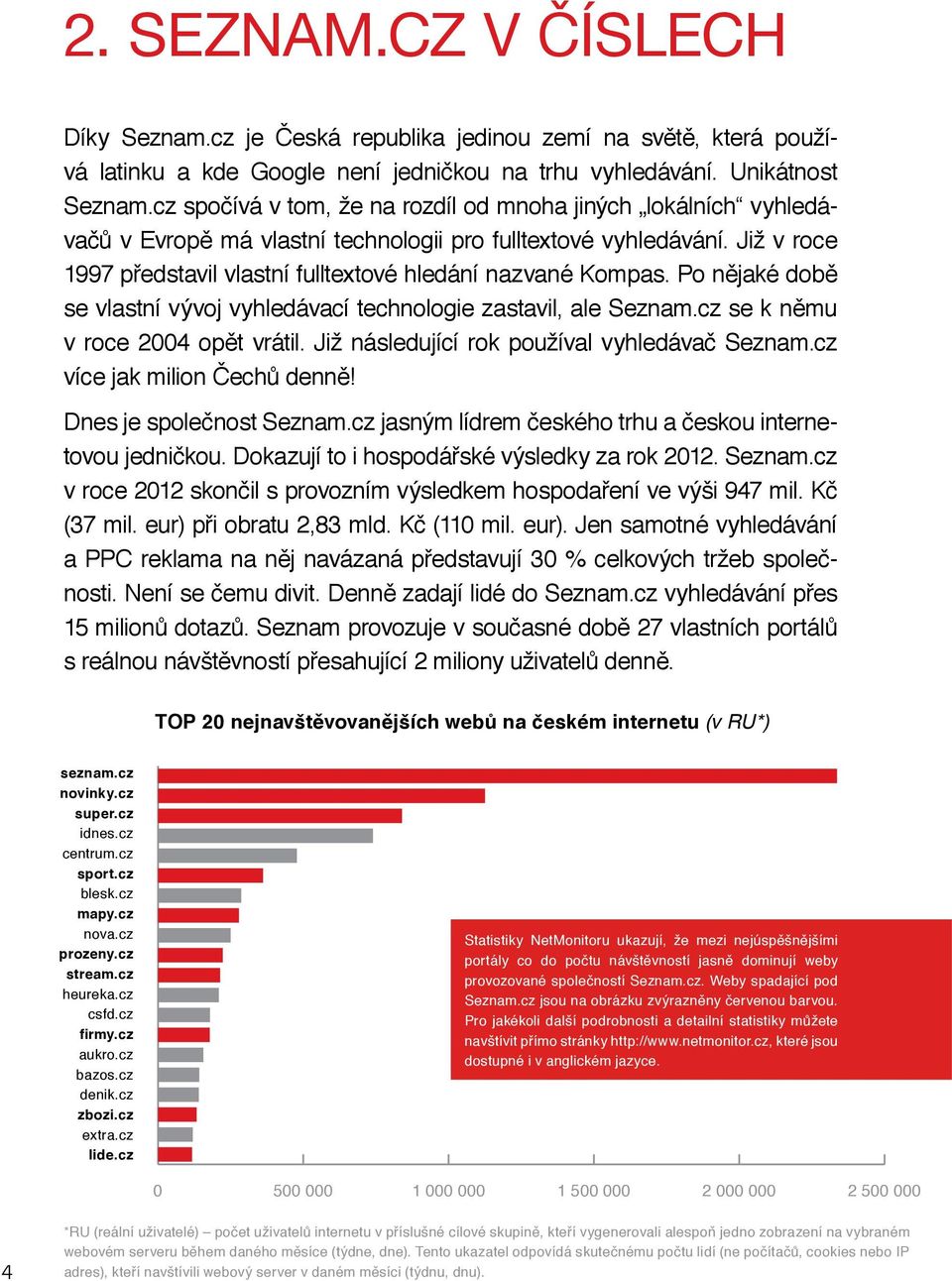 Po nějaké době se vlastní vývoj vyhledávací technologie zastavil, ale Seznam.cz se k němu v roce 2004 opět vrátil. Již následující rok používal vyhledávač Seznam.cz více jak milion Čechů denně!