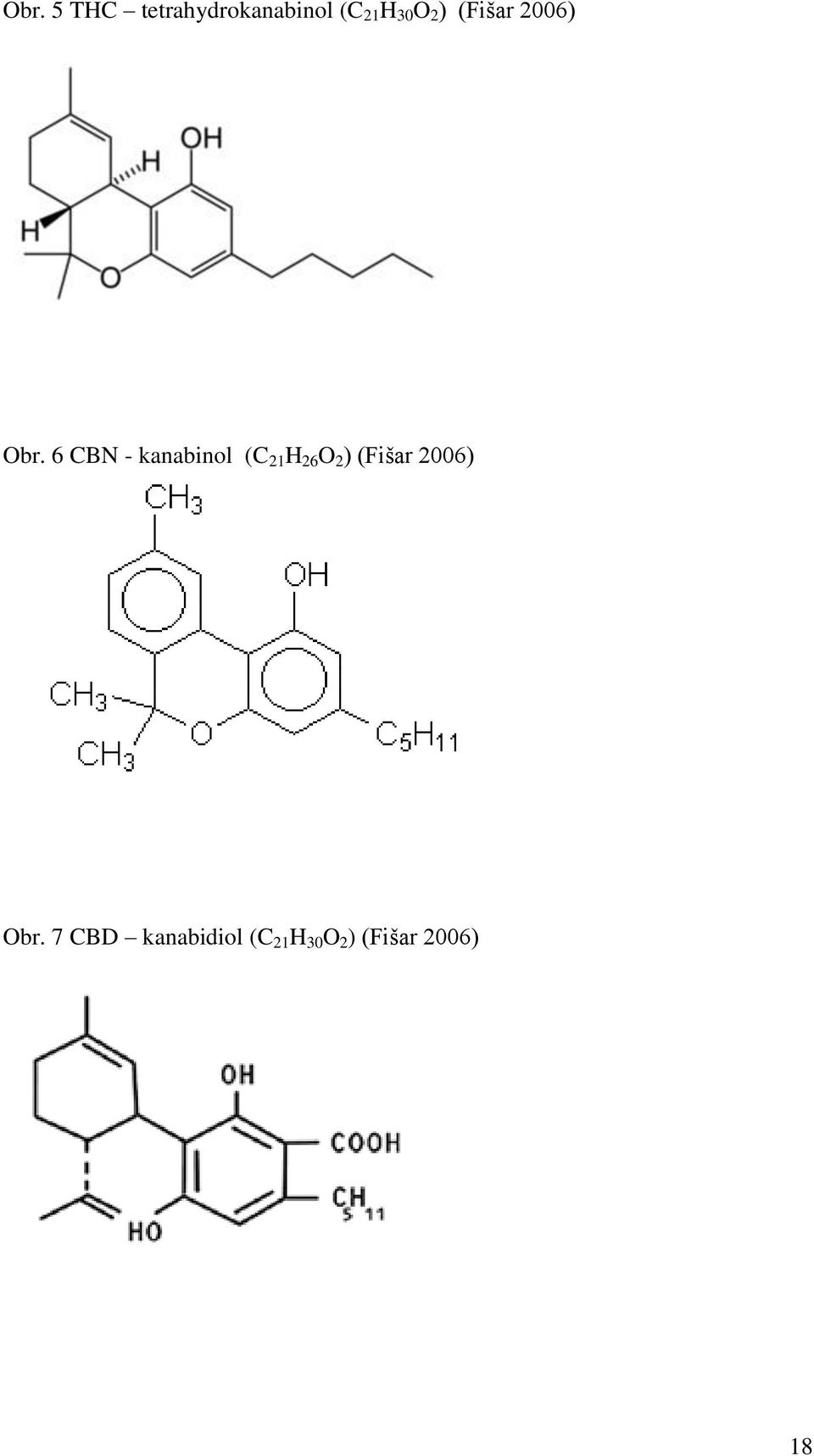 6 CBN - kanabinol (C 21 H 26  7 CBD
