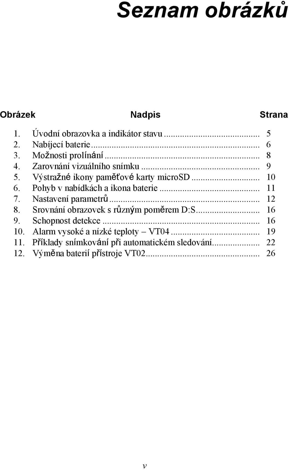 .. 11 7. Nastavení parametrů... 12 8. Srovnání obrazovek s různým poměrem D:S... 16 9. Schopnost detekce... 16 10.