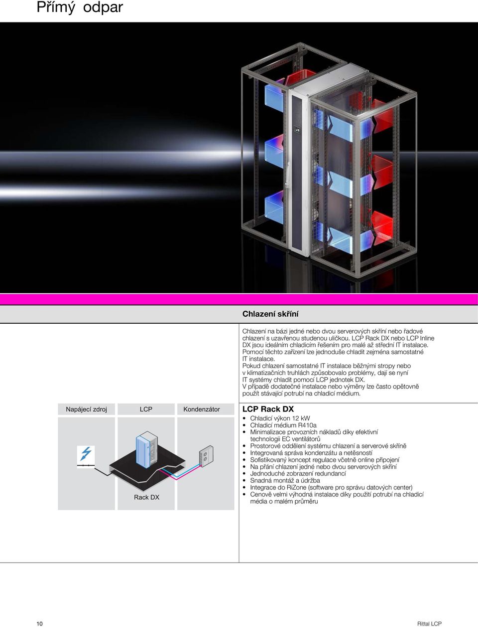 Pokud chlazení samostatné IT instalace běžnými stropy nebo v klimatizačních truhlách způsobovalo problémy, dají se nyní IT systémy chladit pomocí LCP jednotek DX.