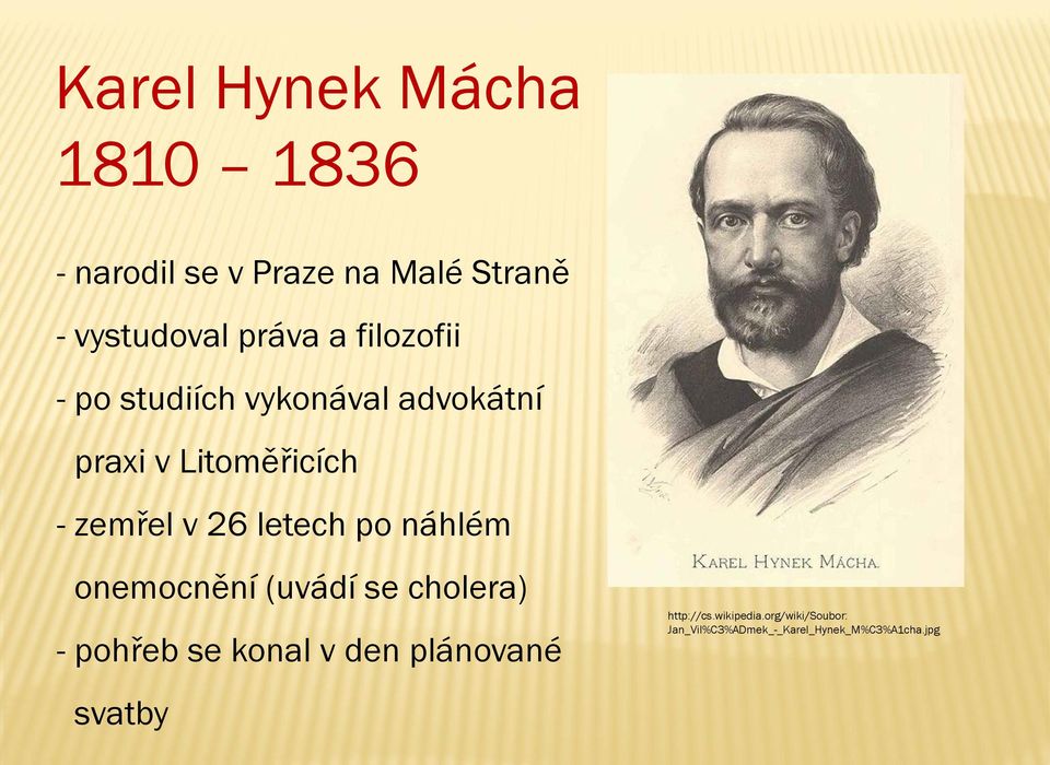 letech po náhlém onemocnění (uvádí se cholera) - pohřeb se konal v den plánované