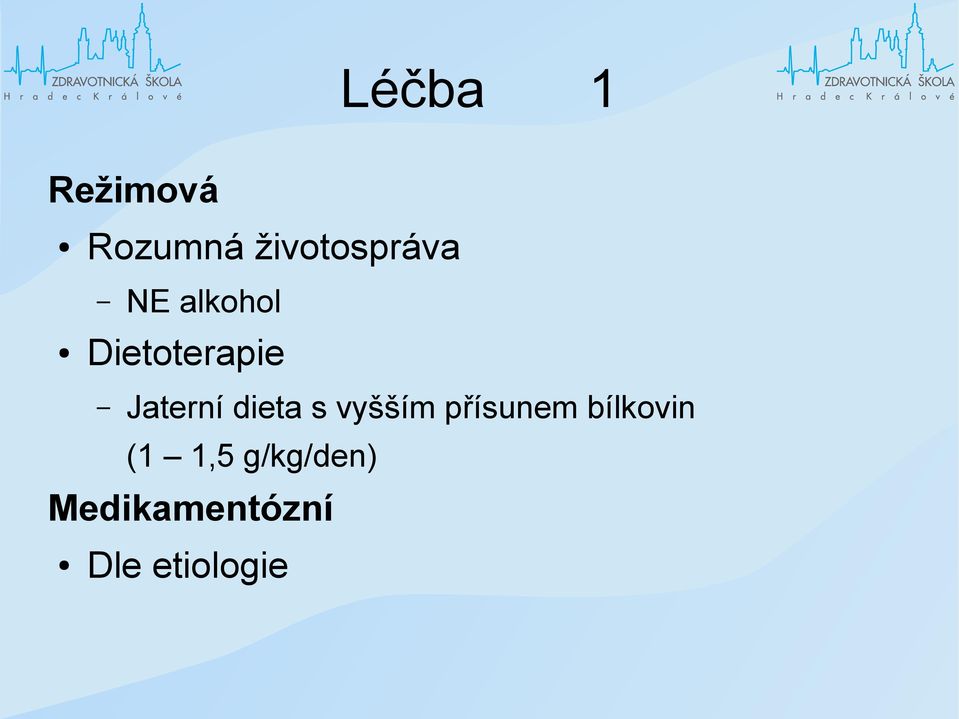 Jaterní dieta s vyšším přísunem