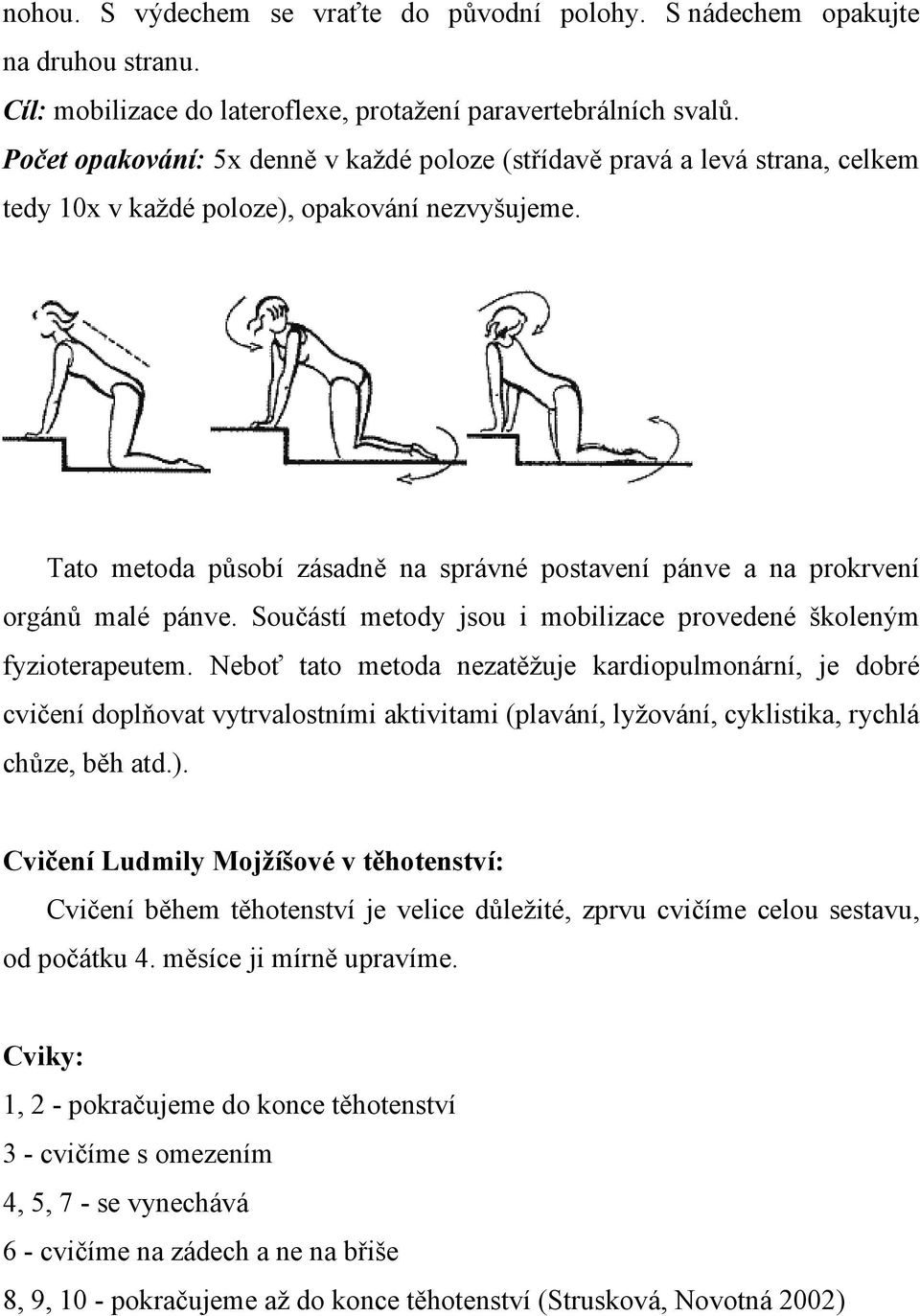 Tato metoda působí zásadně na správné postavení pánve a na prokrvení orgánů malé pánve. Součástí metody jsou i mobilizace provedené školeným fyzioterapeutem.